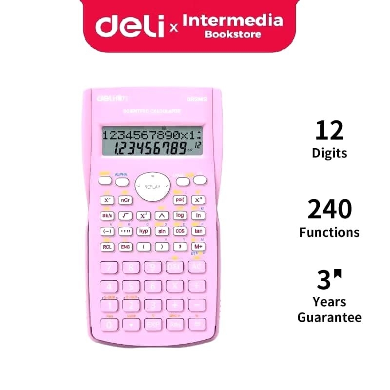 Kalkulator DELI Scientific Calculator DELI Pink