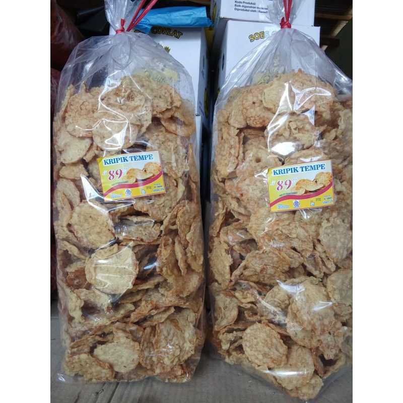 

kripik tempe murni daun jeruk 250gr, 500gr extra free bublle dan kardus packing