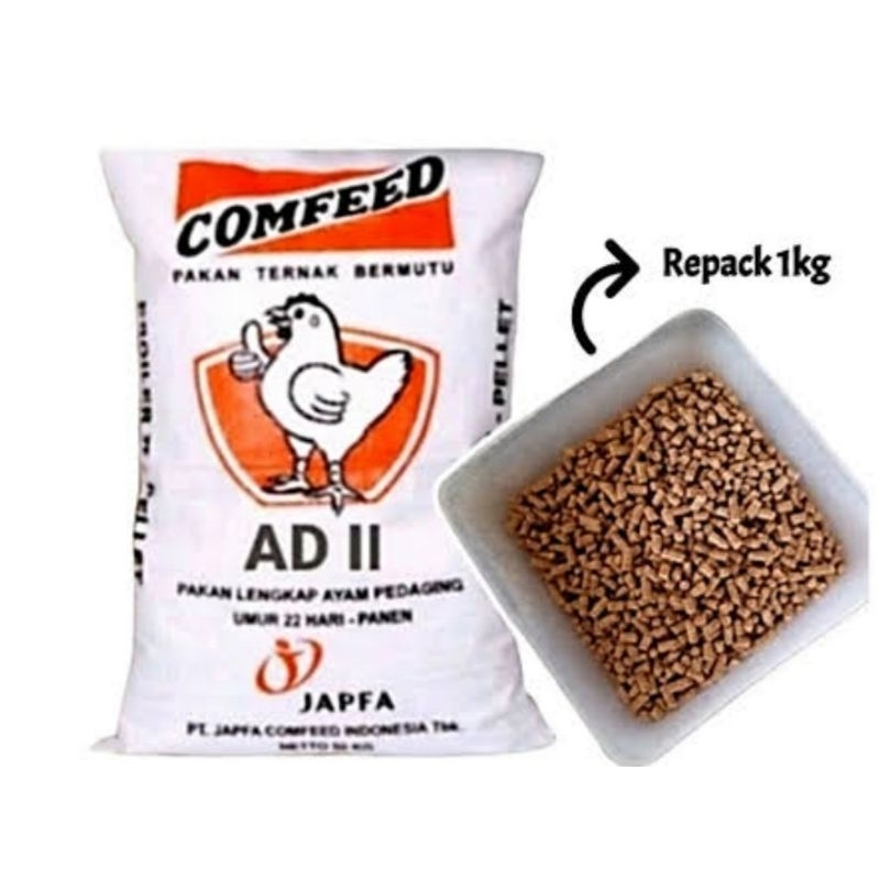 Comfeed Pur Ayam Bangkok Dewasa Pakan Ayam 1kg Comfeed AD II