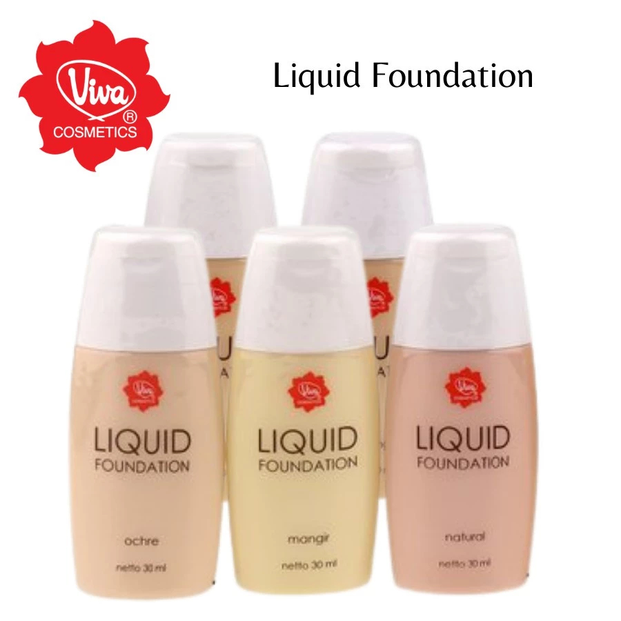 VIVA COSMETICS Liquid Foundation 30ml / Viva Liquid Foundation 30 ml (Tersedia 5 Varian Warna) / VIV