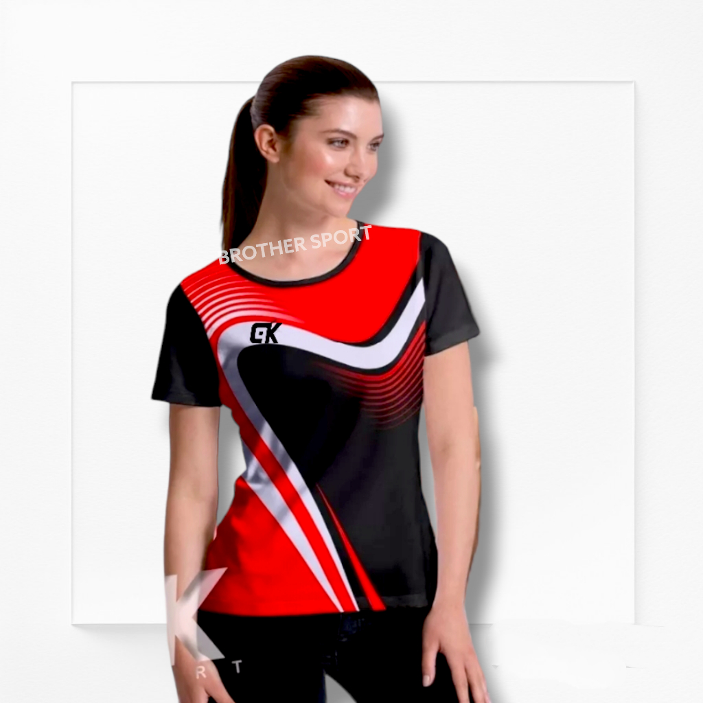 COD KAOS DAN ATASAN VOLI KAOS WANITA IMPORT BAJU VOLI PREMIUM KAOS OLAHRAGA PRINTING BAJU BADMINTON 