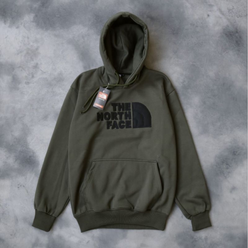SWEATER HOODIE PULLOVER TnF BASIC BORDIR ARMY