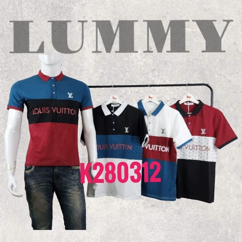 Kaos Kerah Pria/Shirt Polo Pria lengan Pendek Louis Vuitton/Kaos Shirt Bahan Premium Adem