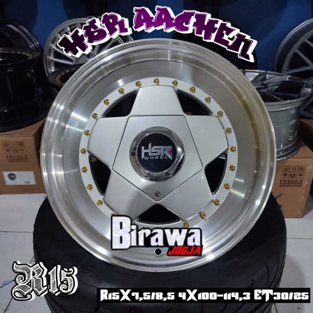Velg Lebar Belang Cakep Untuk Mobil City sedan Swift Lancer March Accent HSR wheel racing Type AACHE