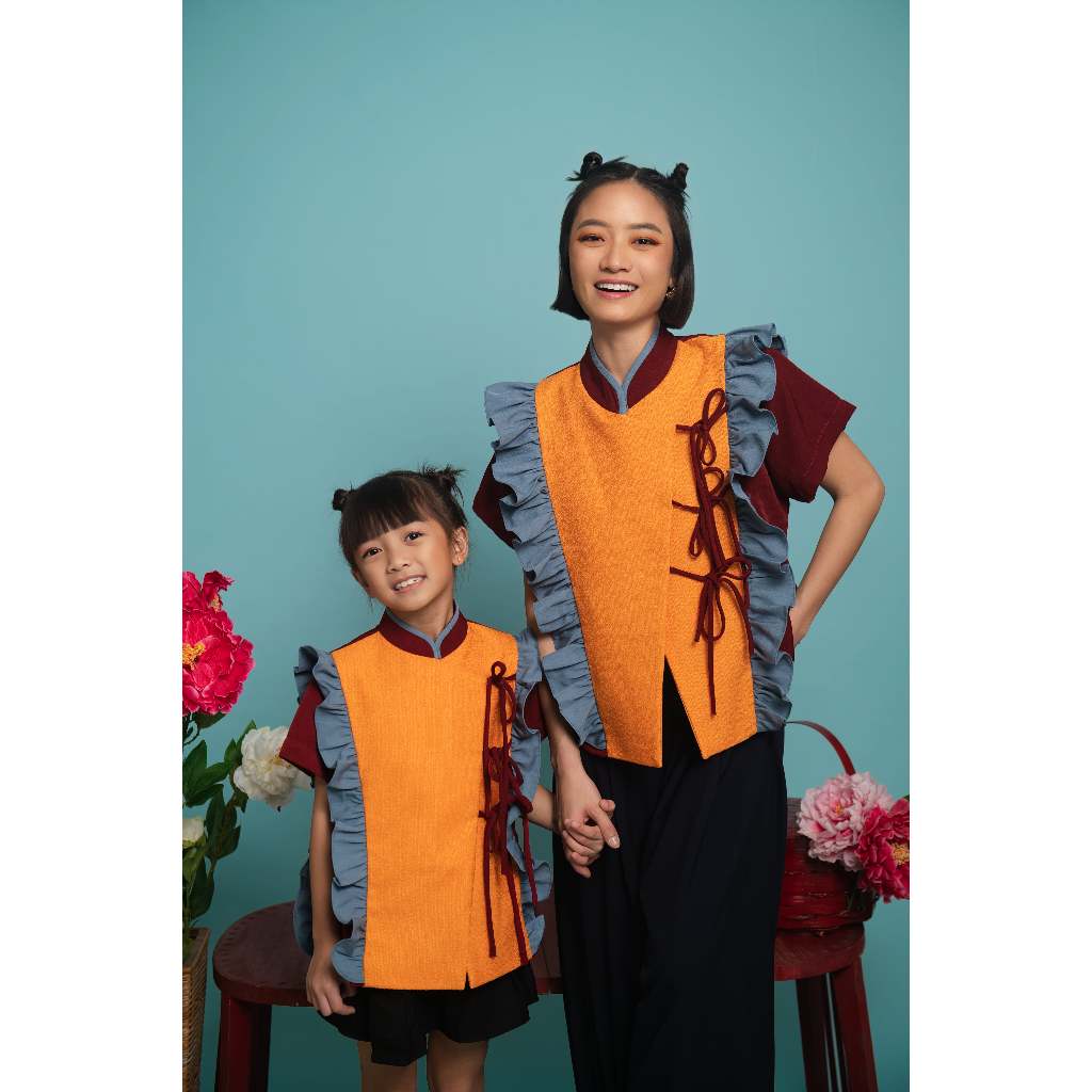 St. Lab Studio x Amber Kids : Ruo Top - Couple Mom & Kid CNY Lunar Collection