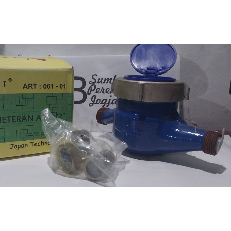 Meteran PAM Air Nankai 1/2" Besi Kuningan