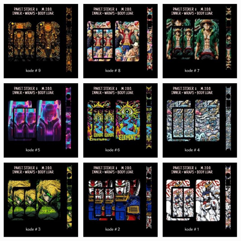 

stiker projek terbaru BYHQ Custem m 2 o o laminasi doff glosy