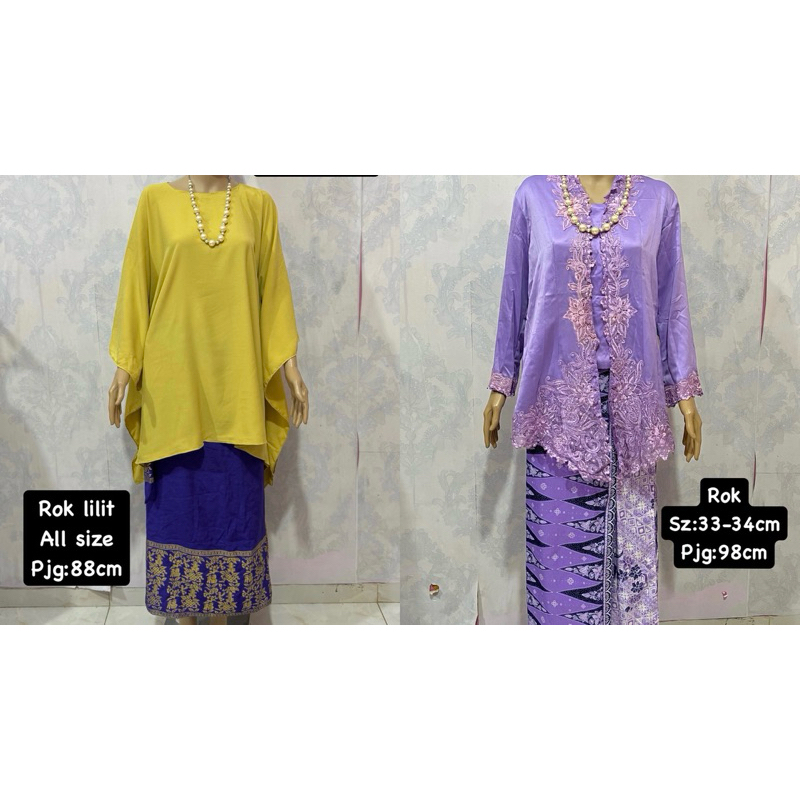 SALE PRELOVED SET BAJU KONDANGAN | ROK LILIT | ROK BATIK| KEBAYA KUTU BARU PRELOVED||KUTU BARU LILAK
