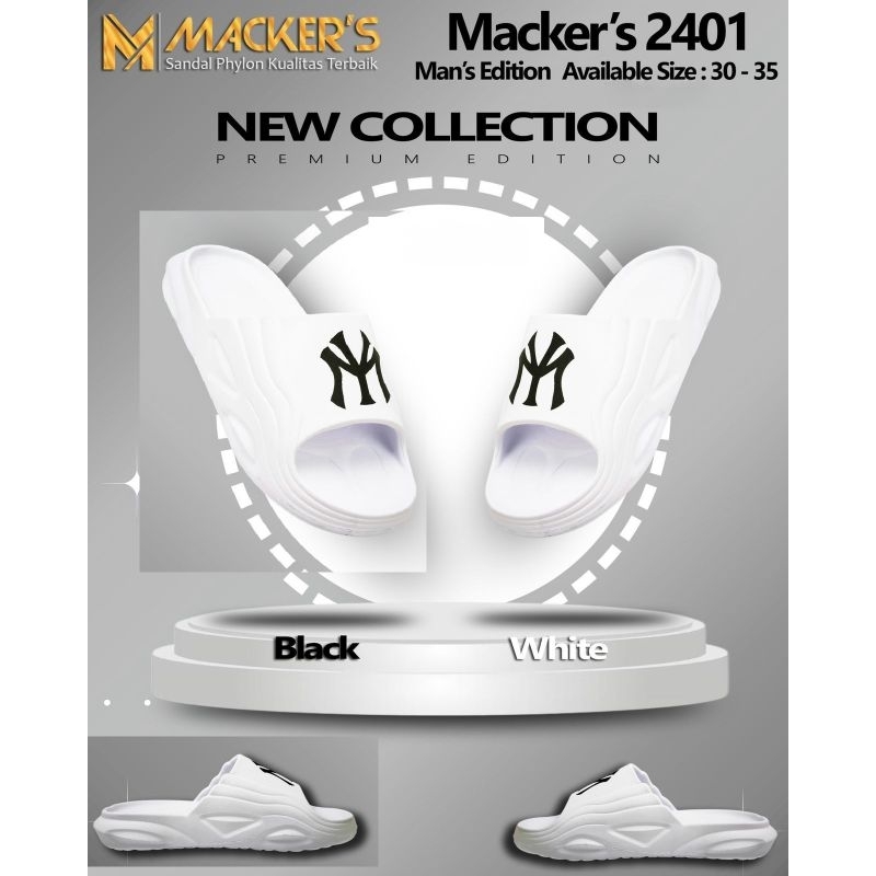 Sandal anak laki laki remaja slip on MACKER'S terbaru model NY sandal anak kekinian sandal slop sand