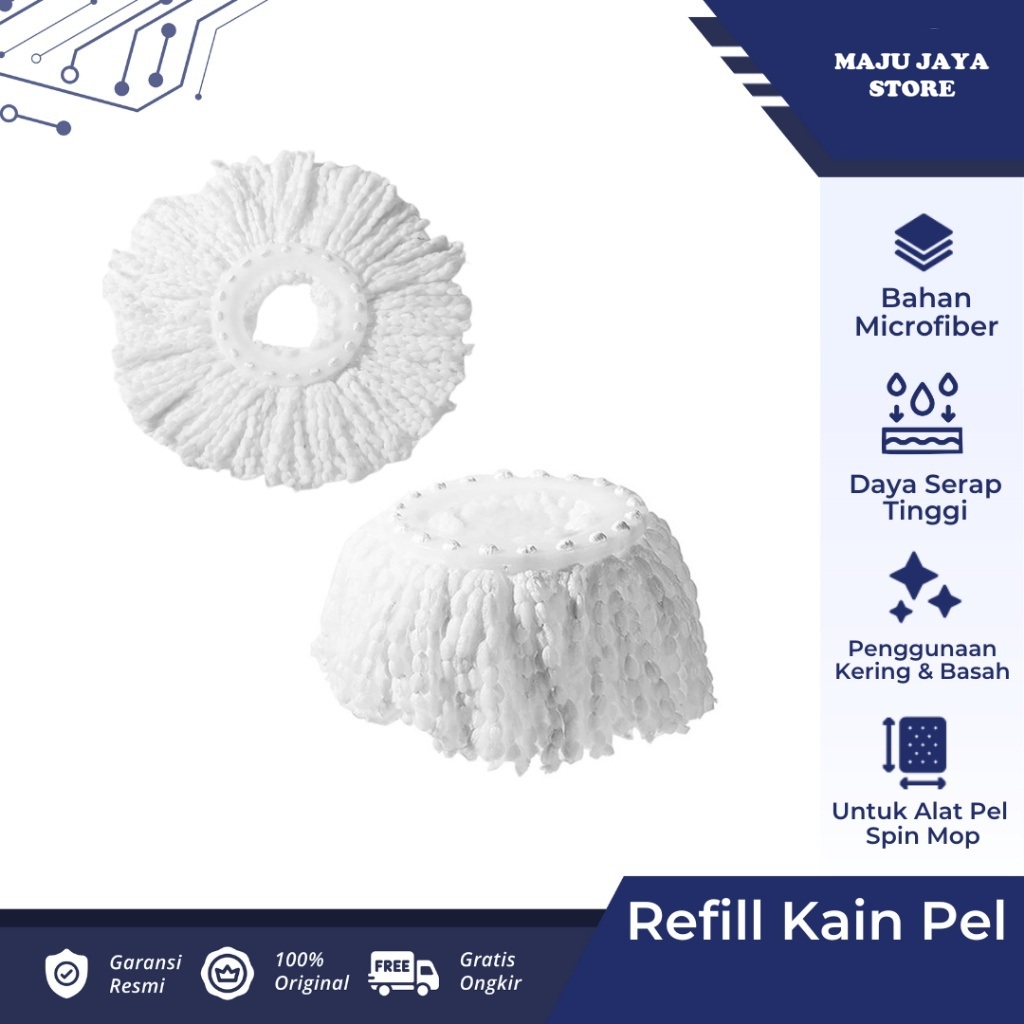 REFILL MOP SABUT LAP PEL SPIN MOP ALAT PEL MICROFIBER