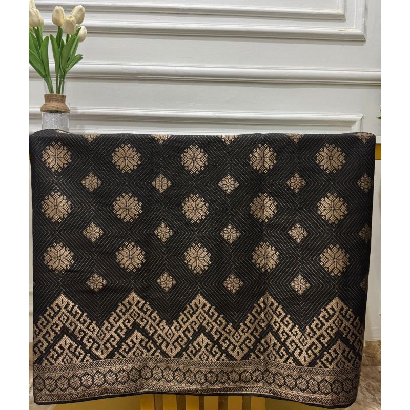 ROK LILIT SONGKET PREMIUM BAHAN MELAYU DENGAN MOTIF ASLI MELAYU