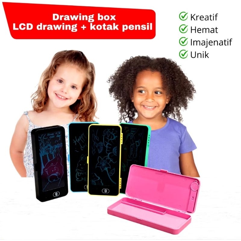 

Drawing Box Kotak Pensil Dan Papan Coret Kreatif Anak Dengan Digital Pad Edukasi Toys / Kotak Pensil Imajinasi dengan Digital Pad / Edukasi Drawing Box Kotak Pensil