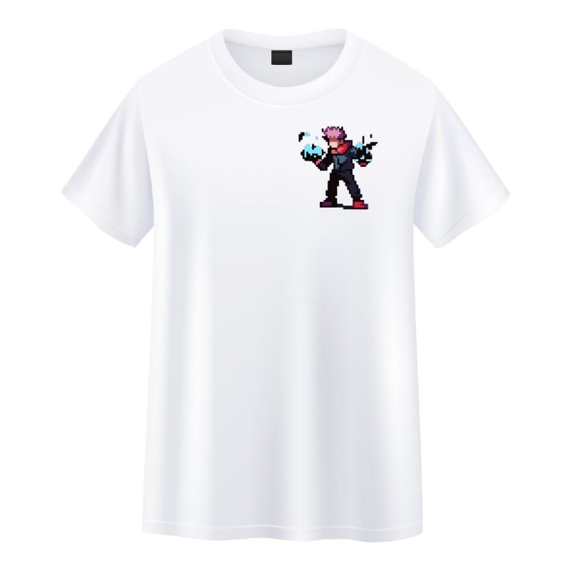 Tshirt Kaos PIXEL JUJUTSU KAIZEN Itadori Yuji/Nanami/Gojo/Toji/KAOS ANIME/KAOS WIBU