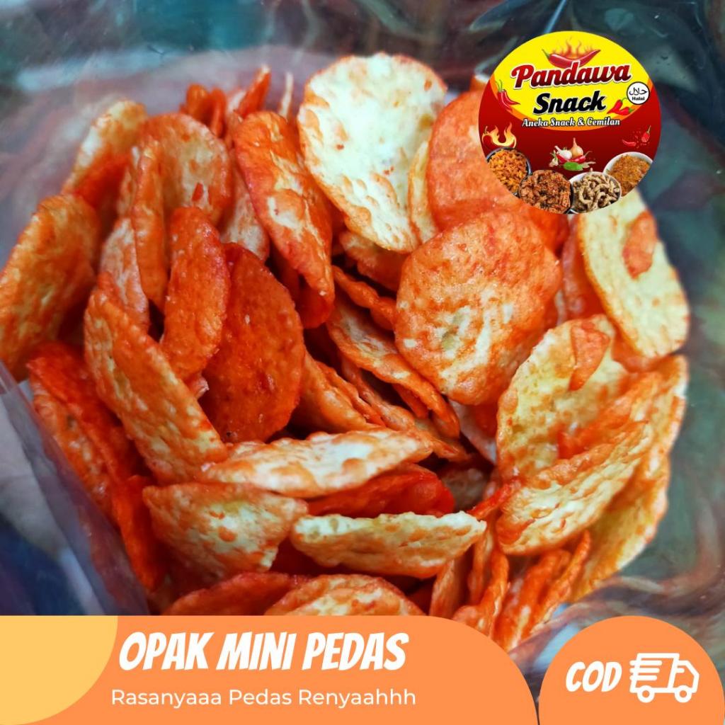 

Kripik Opak Mini Pedas 200gr dan 500gr - Snack Makanan Ringan