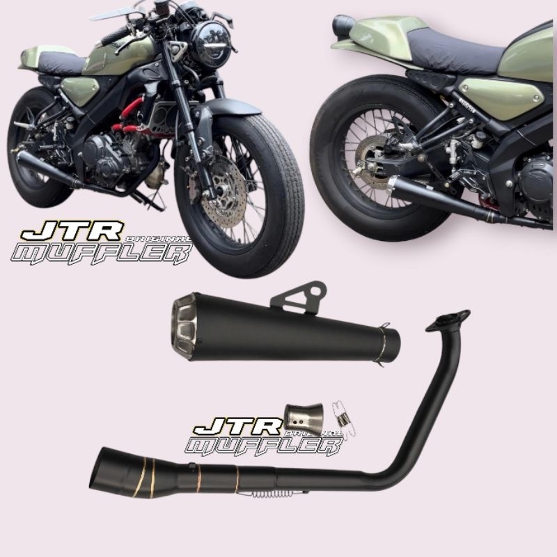 Knalpot racing XSR 155 underbelly black dop bonus Db killer