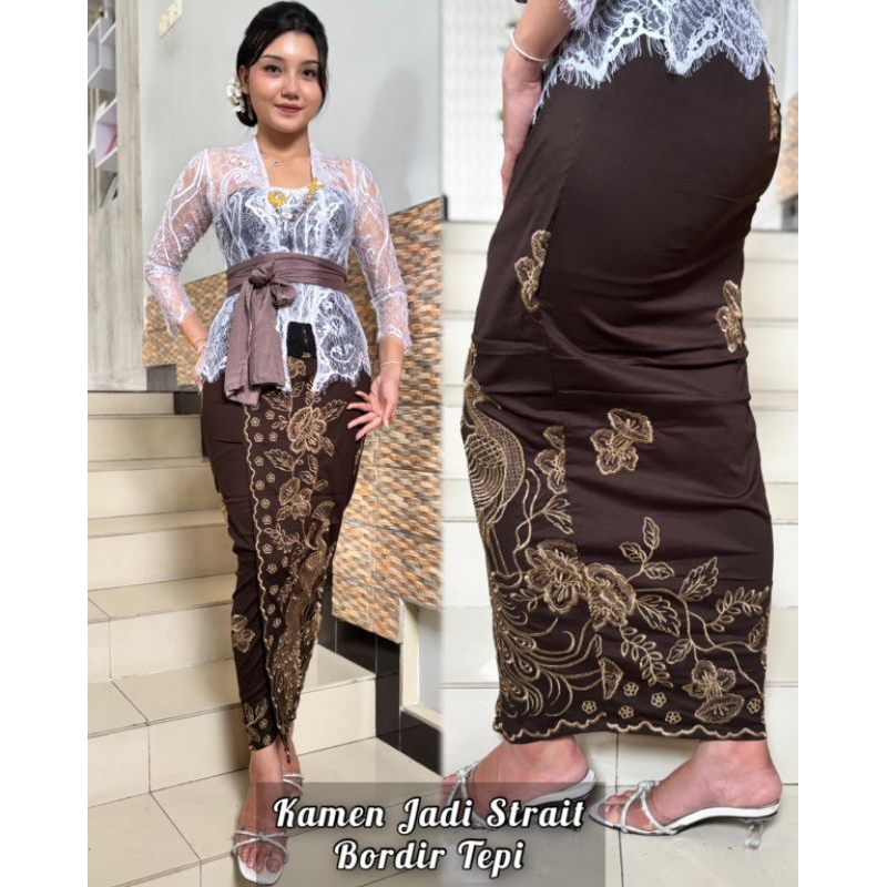 rok bali Kamen katun batik bordir