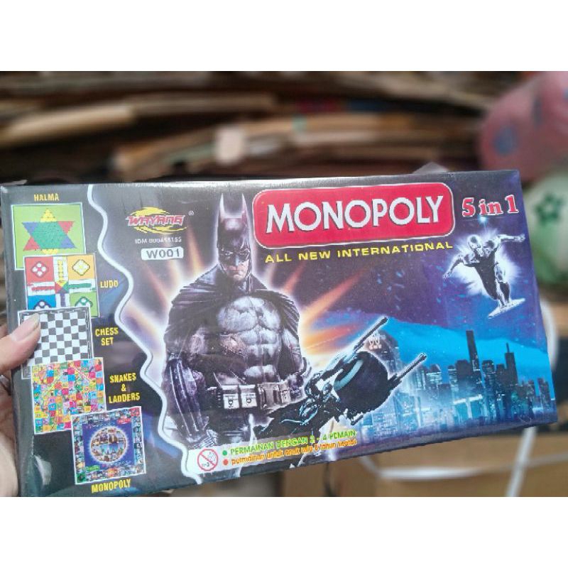 MAINAN MONOPOLI 5IN1 UKURAN JUMBO ADA MAINAN ULAR TANGGA,CATUR LUDO DAN YANG LAINNYA