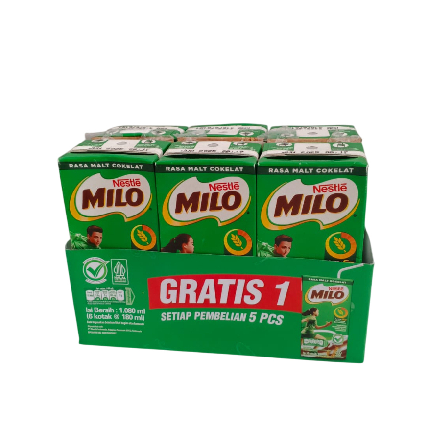 

Milo Activ Go UHT Susu Coklat 180 ml 5+1 Pcs