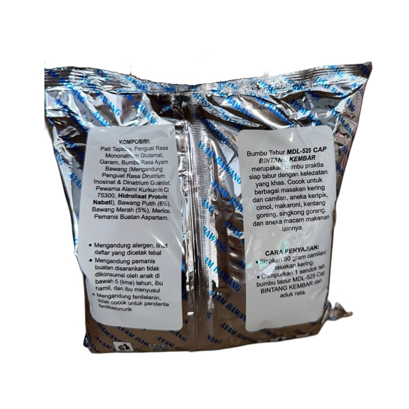 

RB22 Bumbu Tabur Bintang Kembar Rasa Ayam Bawang 1kg / MDL