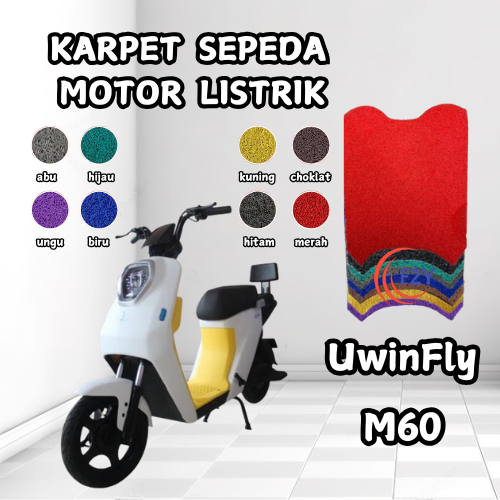 Karpet Sepeda Motor Listrik UwinFly M60, Alas Kaki, Pijakan Kaki
