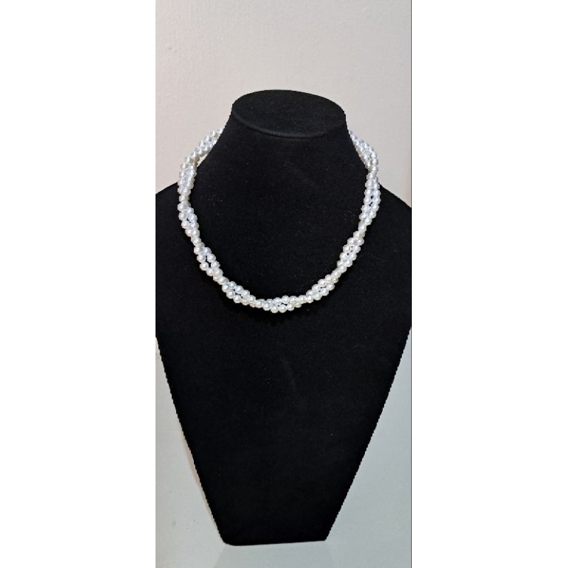 Kalung Mutiara Twisted/Choker Mutiara Lady Diana