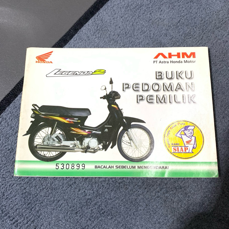 Buku pedoman pemilik  Honda legenda 2 AHM ORIGINAL