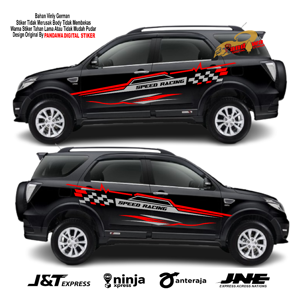 STIKER STICKER BODY SAMPING CUTTING STICKER MOBIL LIS VARIASI STICKER MOBIL TERIOS,RUSH