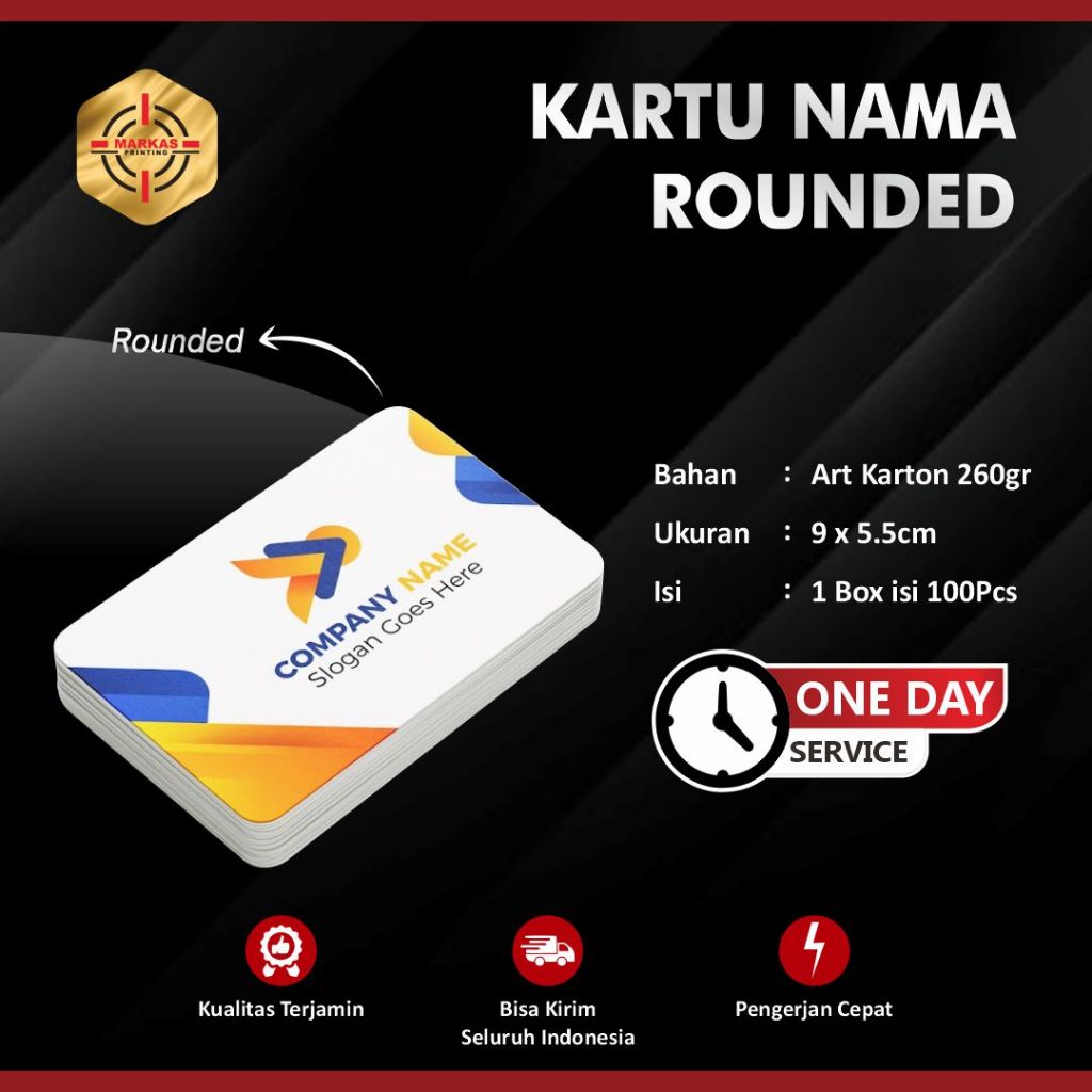 

Cetak Kartu Nama Rounded Sudut Tumpul | Kartu Nama Hook | Sudut Lengkung