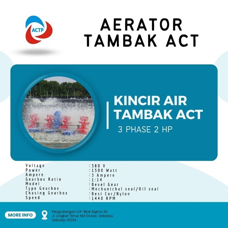 Kincir Air Tambak 3 phase 2 HP