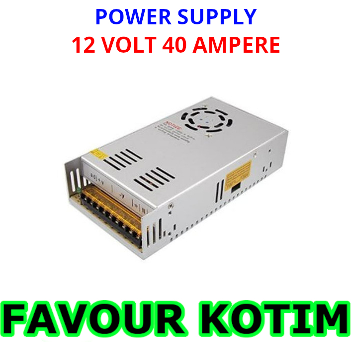 TRAFO ADAPTOR POWER SUPPLY 40A 40 AMPERE 12V CCTV LED STRIP FVKOTIM