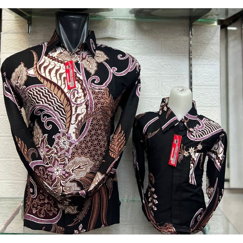 GROSIR BATIK JAKARTA,Kemeja,Baju Couple Batik Ayah dan Anak Laki Laki,Cowok,Pria Lengan Panjang,Katu