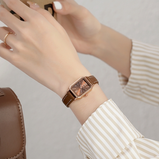 GEDI HELEN Jam Tangan Wanita Korea Strap LEATHER Analog Fashion Korea