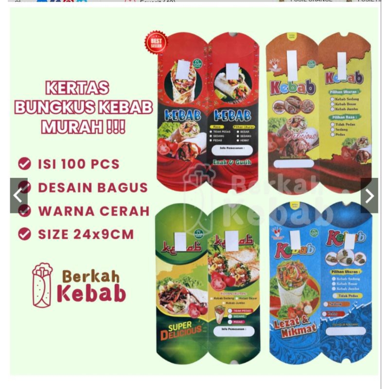 

KEMASAN KEBAB 100 LEMBAR / WADAH KEBAB / KEMASAN KEBAB / PEMBUNGKUS KEBAB / DUS KEBAB MURAH BAHAN EVORI 24x9cm