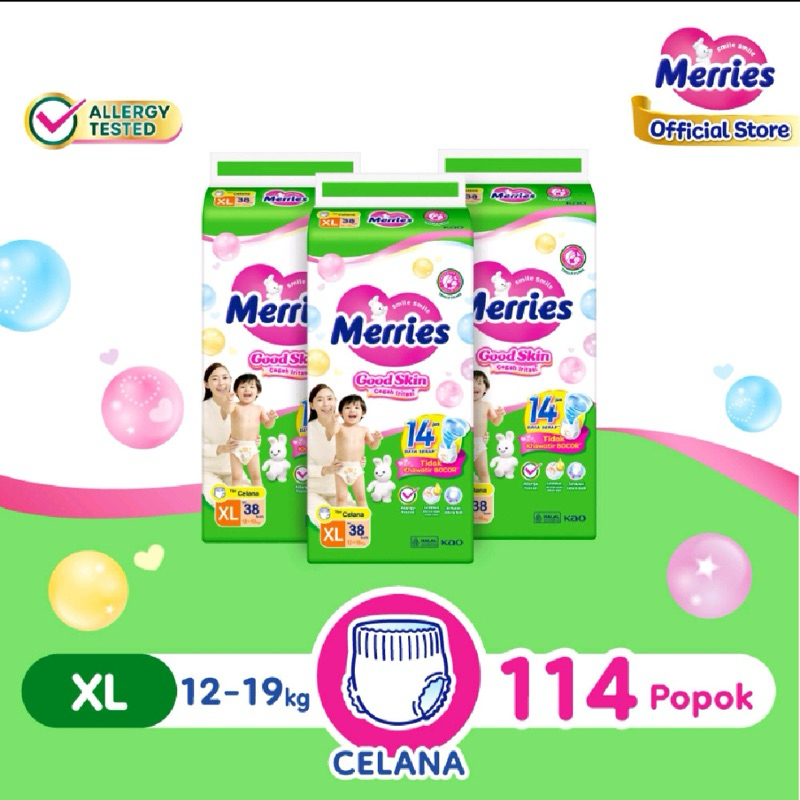 Merries  Pants Good Skin XL38 triple pack / Merries XL38 triple pack / Merries XL38/ Merries XL 38 /