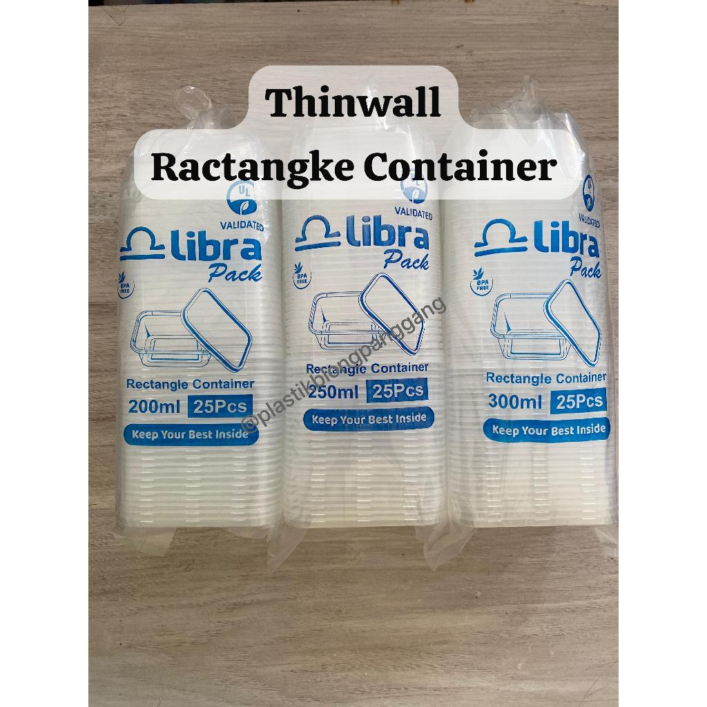 thinwall mini rec 200ml,250ml,300ml merek libra/ tinwall praktis /thinwall murah mini