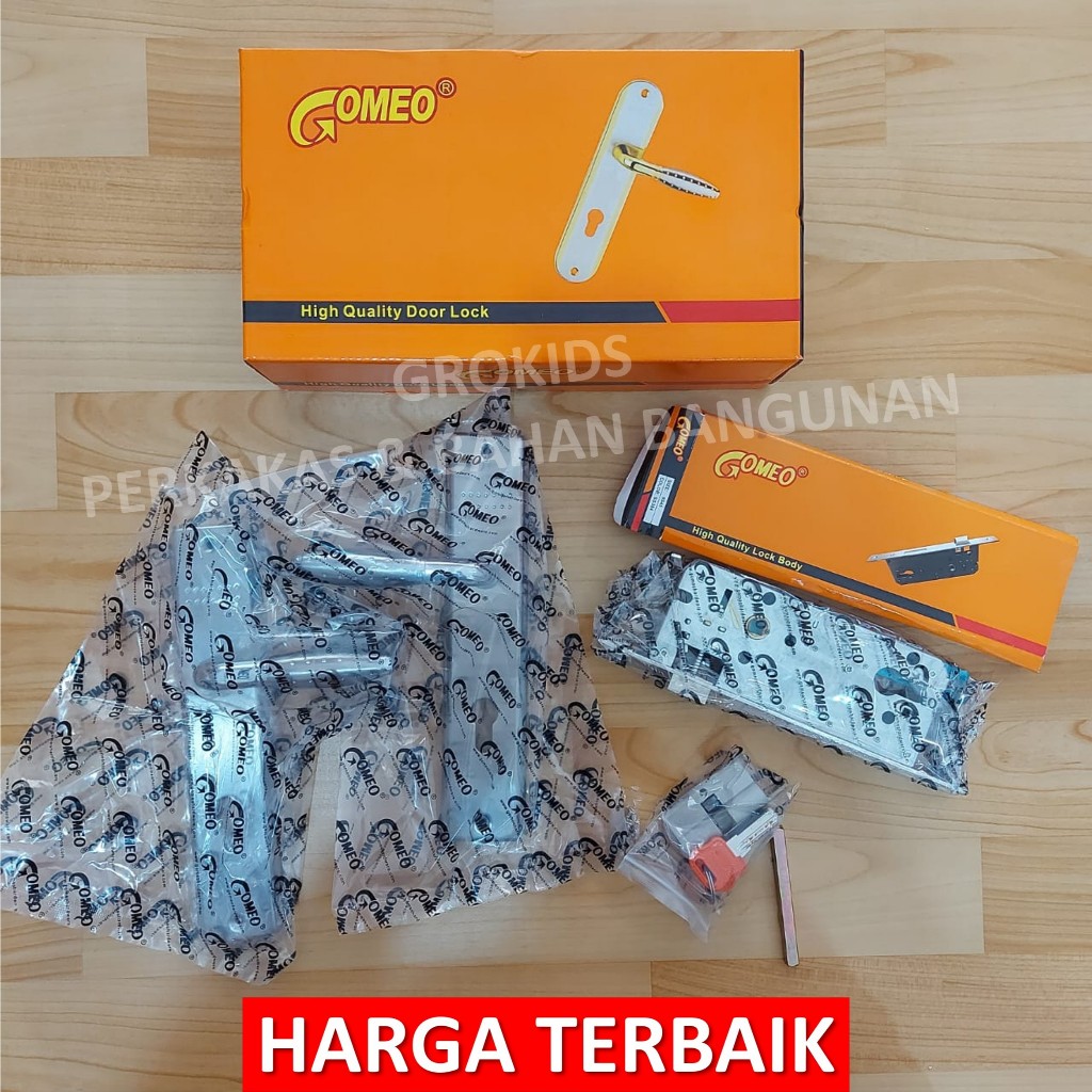 GOMEO Kunci Handle Pintu Komplit Set Lengkap | Gagang Pintu Set Lengkap