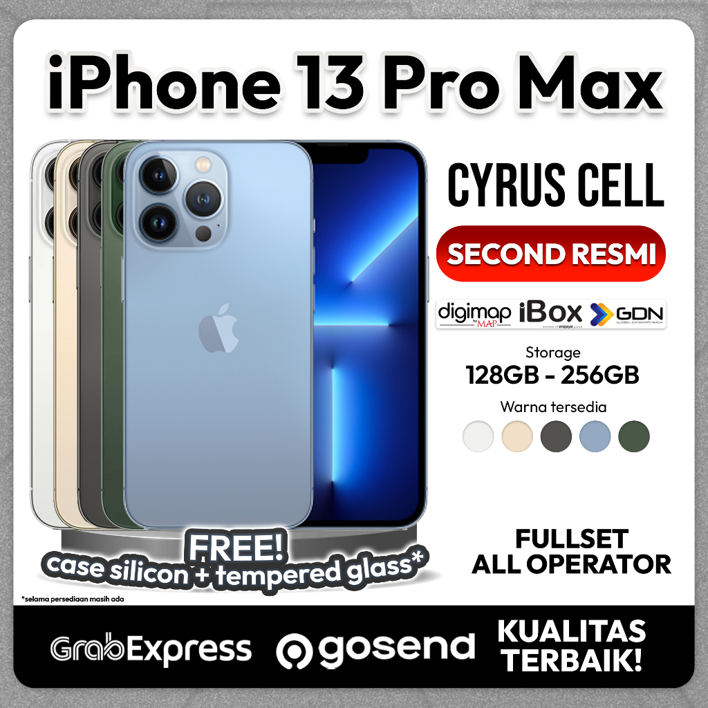 IPHONE 13 PRO MAX 128 256 GB IBOX INTER BEACUKAI SECOND LIKE NEW Cyrus Cell