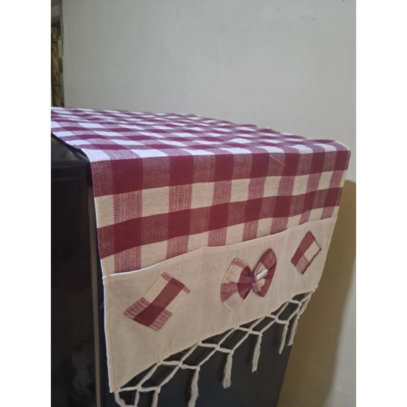 TAPLAK KULKAS kain tenun ATBM taplak kulkas murah