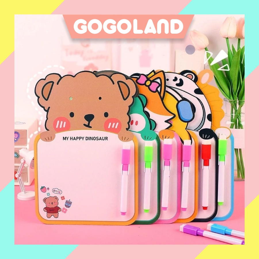 

GOGOLAND apan Tulis Mini Anak Karakter Lucu / Papan Tulis Anak Free Spidol Bisa Dihapus Dan Tali Gantung / Papan Tulis Mini R1242