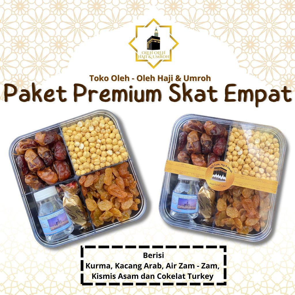 

PAKET PREMIUM SKAT EMPAT OLEH OLEH HAJI DAN UMROH ISIAN LENGKAP KURMA KACANG ARAB KISMIS GOLDEN AIR ZAM ZAM DAN COKLAT TURKEY PAKET HEMAT HARGA MURAH ISIAN BANYAK KEMASAN PREMIUM ELEGAN COCOK UNTUK KASIH KELUARGA SAHABAT TERSAYANG