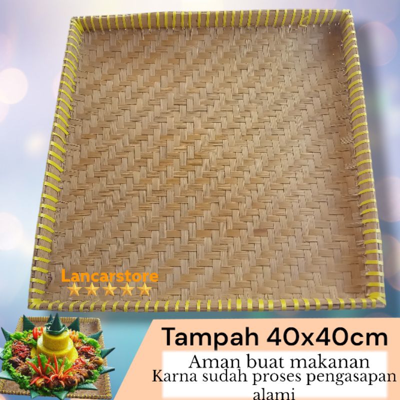 Tampah bambu kotak besar 40x40cm / Nyiru / Tampah nasi tumpeng