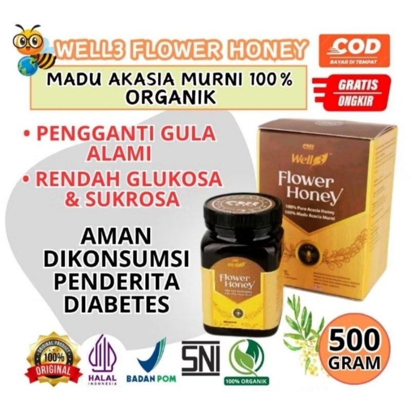

Well3 Flower Honey 100% Madu Akasia Murni Salah Satu Madu Terbaik Di Dunia dan Halal