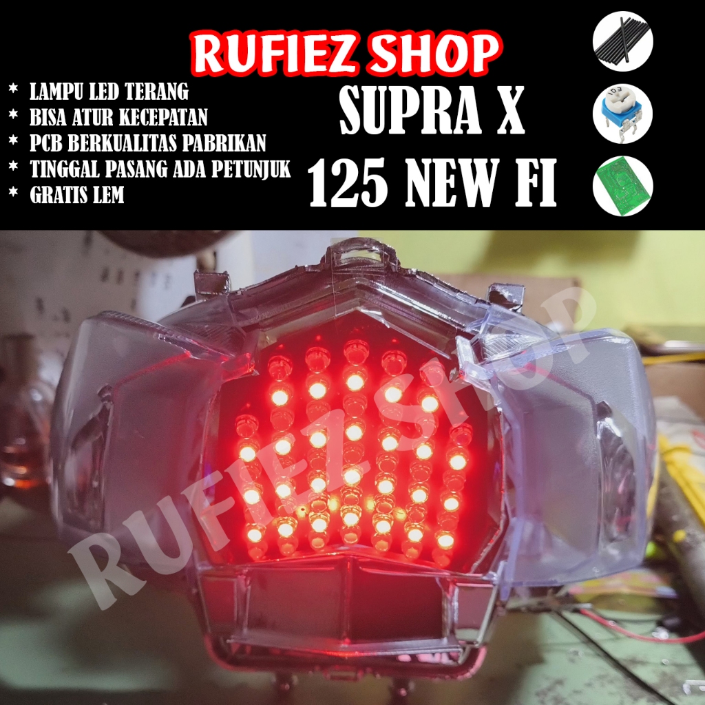 Stoplamp running supra x 125 new fi 8 mode otomatis 2013-2025 Lampu Belakang Supra X 125 new fi
