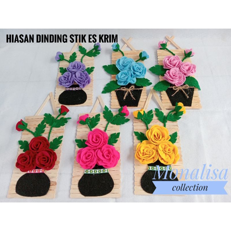 Hiasan dinding dari stik es krim prakarya sekolah kerajinan dari stik es krim