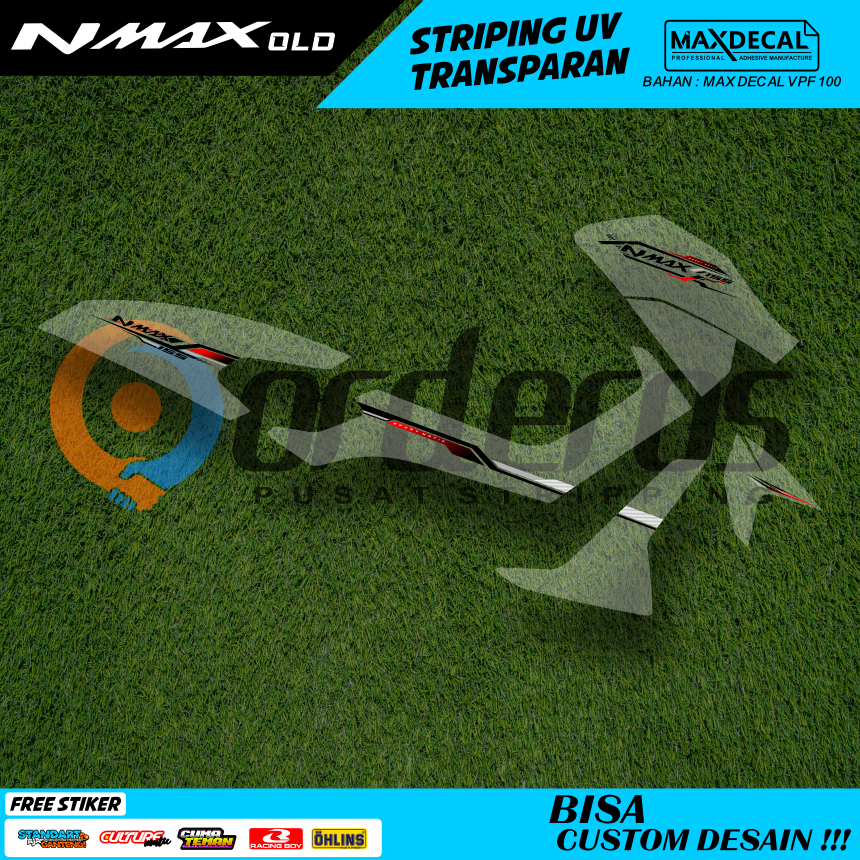 stripping nmax old transparan modifikasi motif terbaru minimalis racing stiker nmax ZA-5