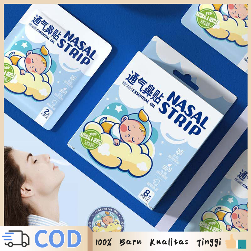 8pcs Breath Easy Patch Koyo Hidung Mampet Tempelan Hidung Tersumbat Untuk Hidung Tersumbat