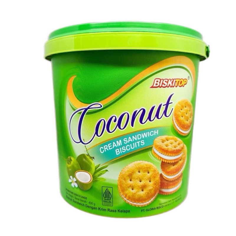 

BISKITOP HANDLE COCONUT JAR 400GR Rasa Kelapa Gurih Susu Biskuit