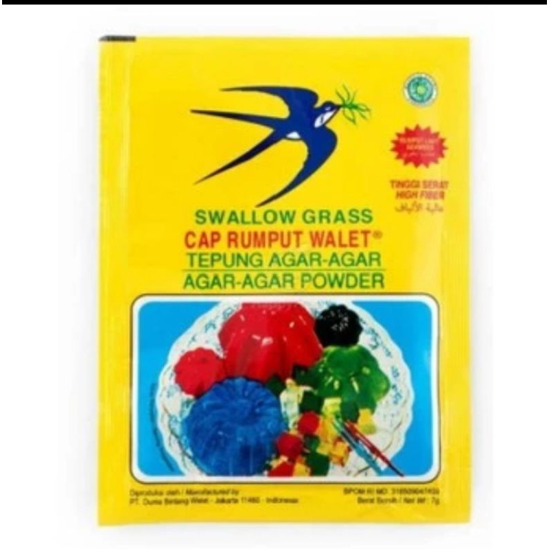 

SWALLOW bubuk agar agar rumput laut warna merah 7gr