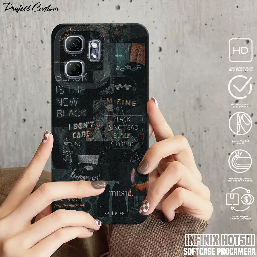 Softcase Hp Infinix Hot 50i - Case Infinix Hot 50i ( AESTH ) Silikon Hp Infinix Hot 50i - Casing Hp 
