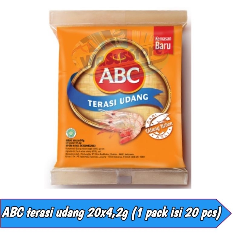 

ABC terasi udang 20x4,2g (1 pack isi 20 pcs)